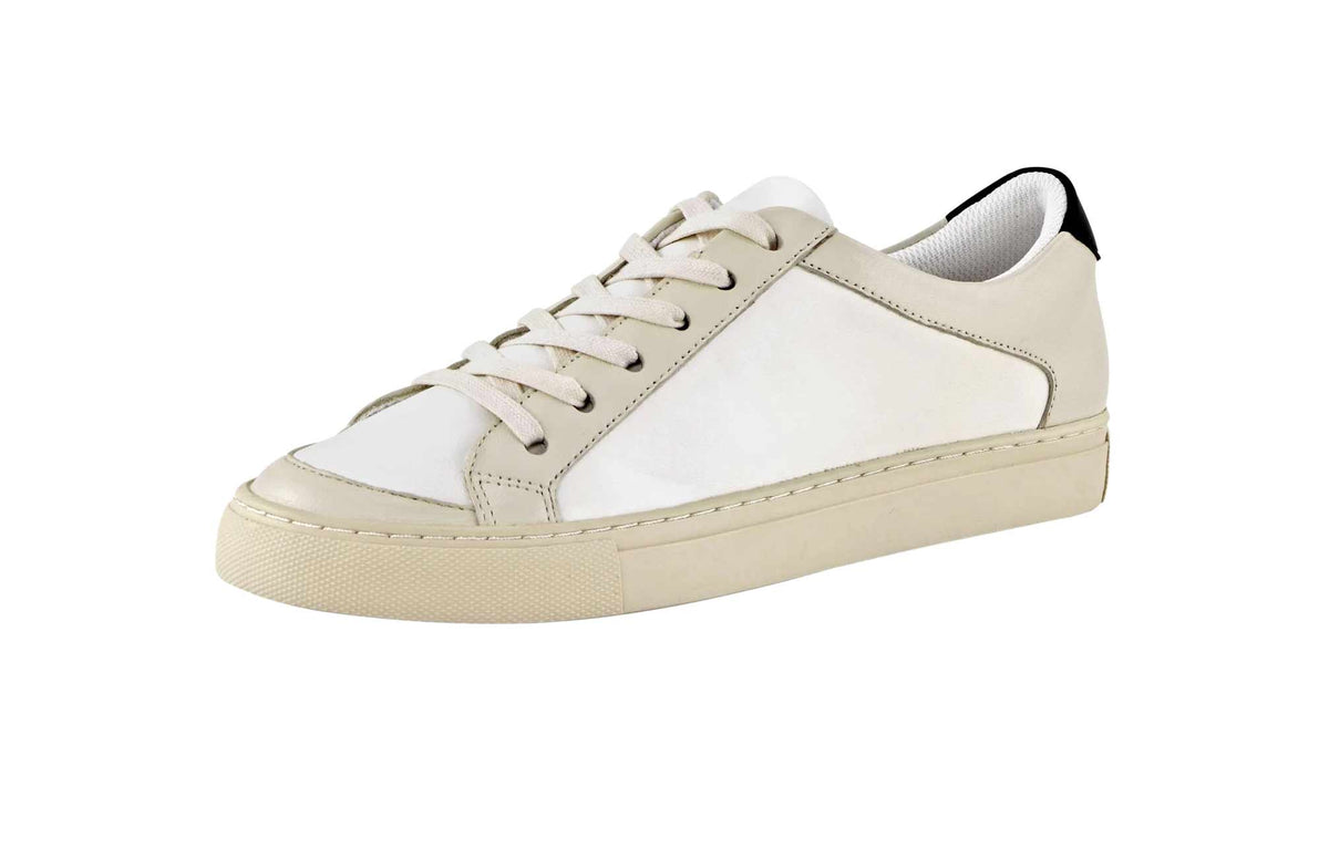 HEINE Damen Leder-Sneaker, beige-weiß