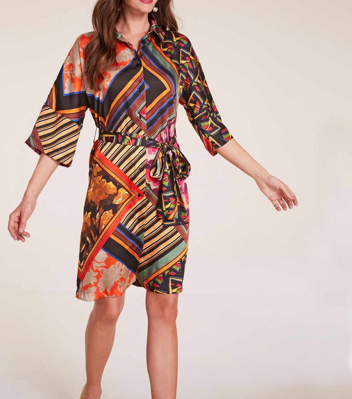 Heine Damen Druckkleid, bunt