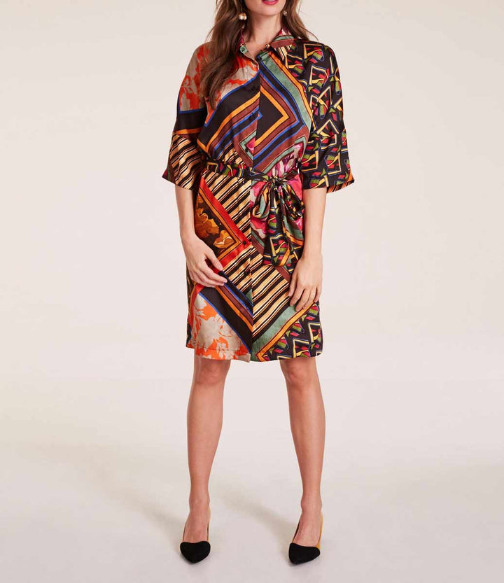 Heine Damen Druckkleid, bunt