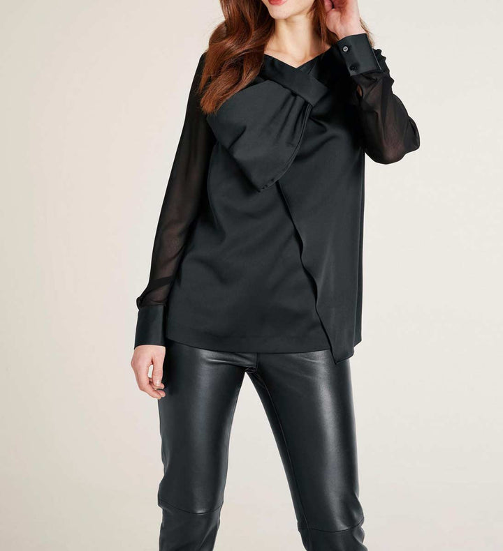 Ashley Brooke Damen Designer-Bluse, schwarz