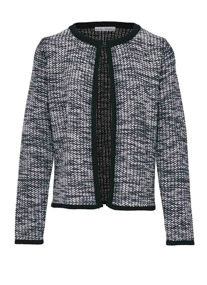 Ashley Brooke Damen Designer-Strickjacke, schwarz-weiß
