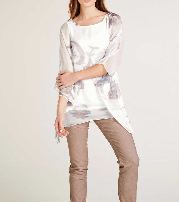 Heine Damen Blusenshirt, ecru-pastell