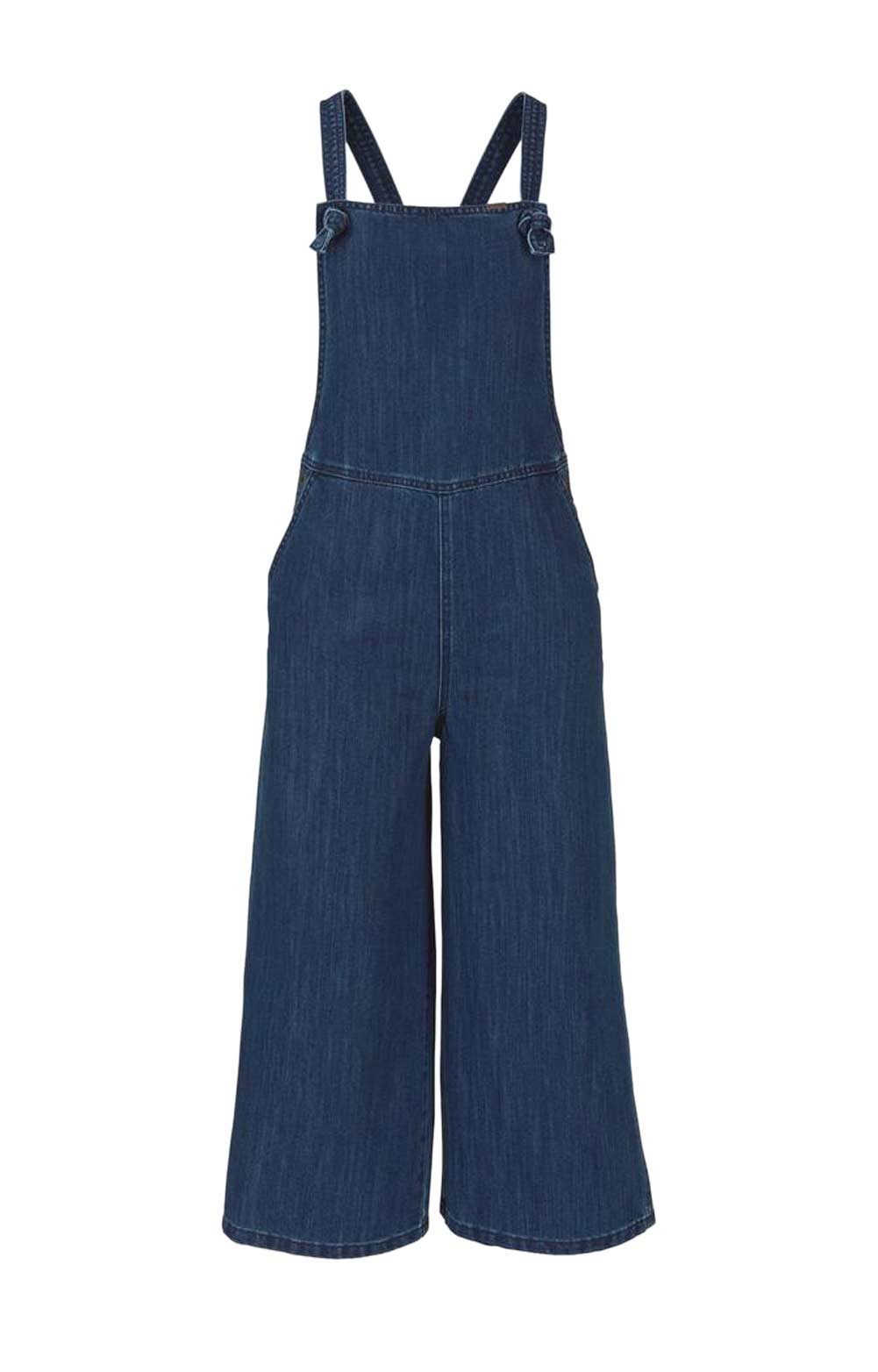 Tom Tailor Denim Damen Marken-Jeanslatzhose, blau