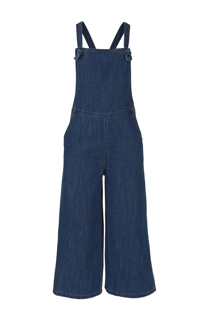 Tom Tailor Denim Damen Marken-Jeanslatzhose, blau