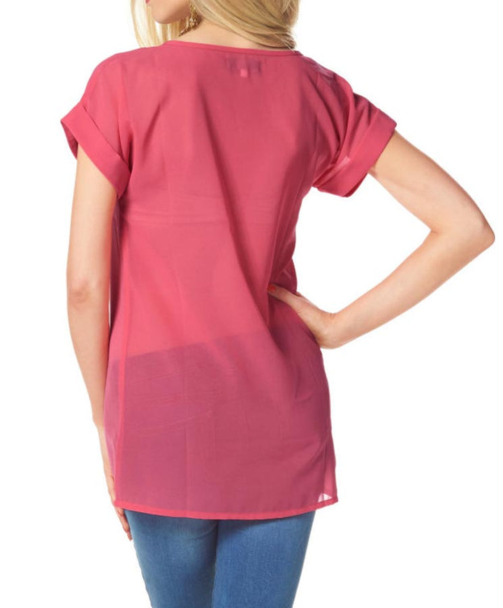 Melrose Damen Blusenshirt mit Strass, altrosé-gold