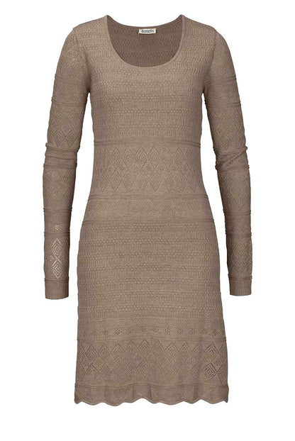 Boysens Damen Strickkleid, taupe