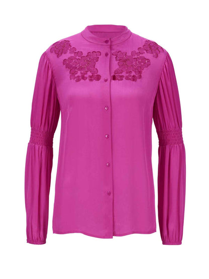 Heine Damen Bluse mit Perlen-Stickerei, erica