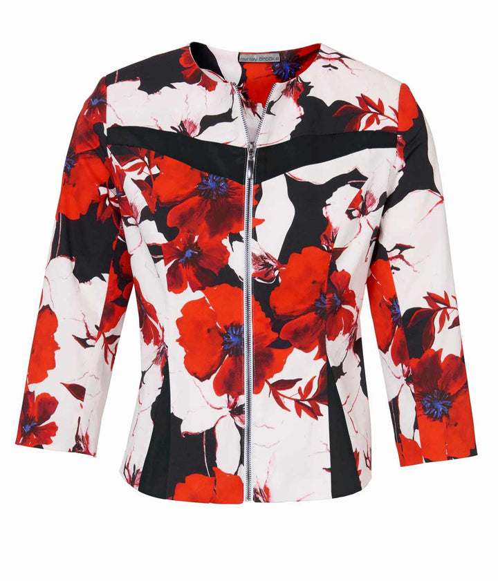 Ashley Brooke Damen Designer-Blazer, weiß-bunt