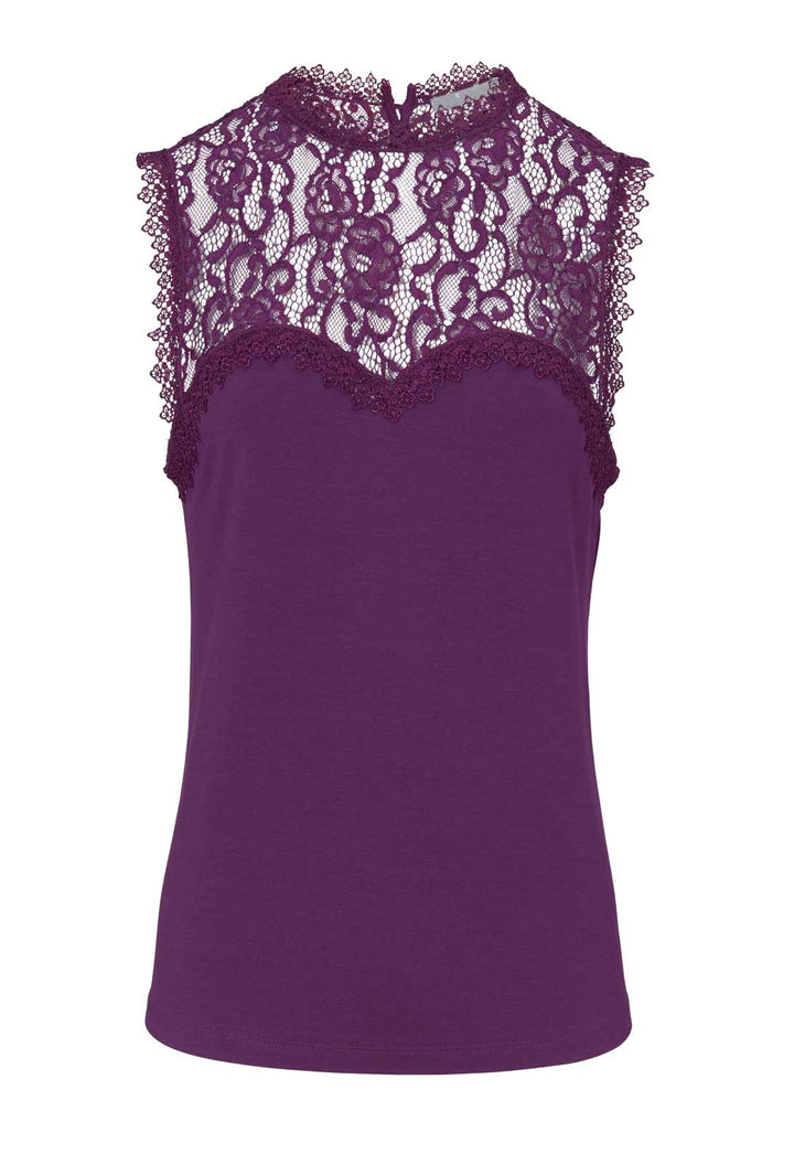 Heine Damen Jersey-Spitzentop, lila