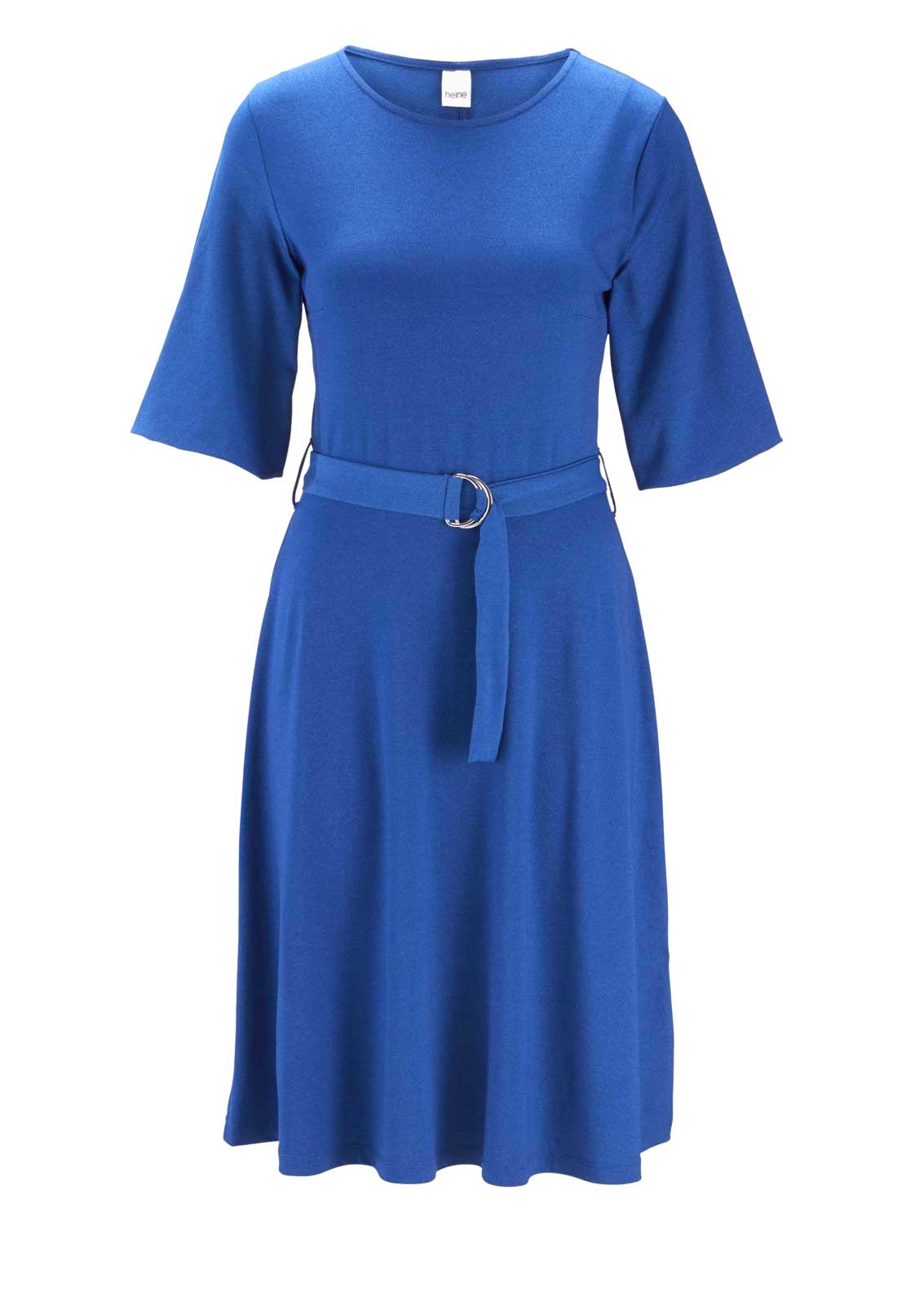 Heine Damen Jerseykleid mit Gürtel, blau