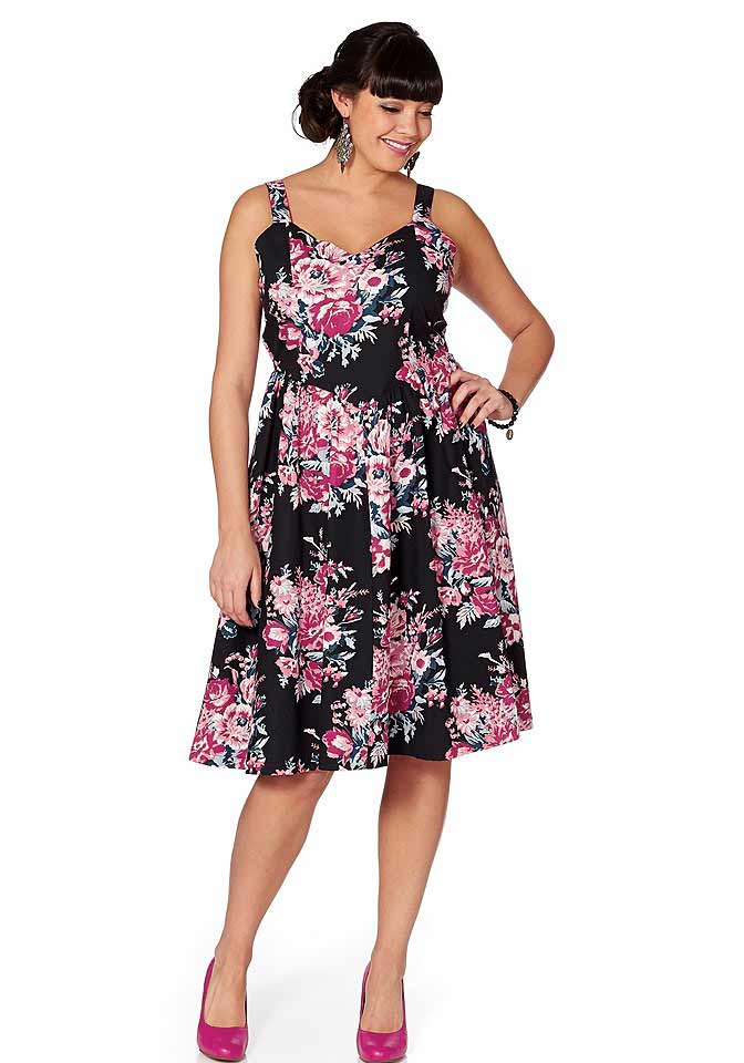 Joe Browns Damen Marken-Kleid, schwarz-pink