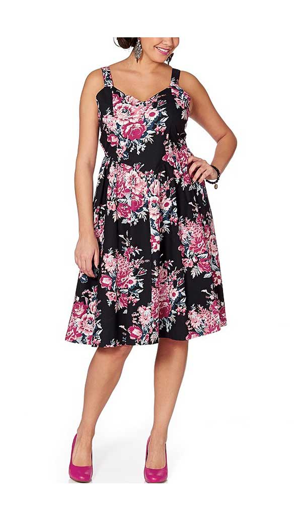 Joe Browns Damen Marken-Kleid, schwarz-pink