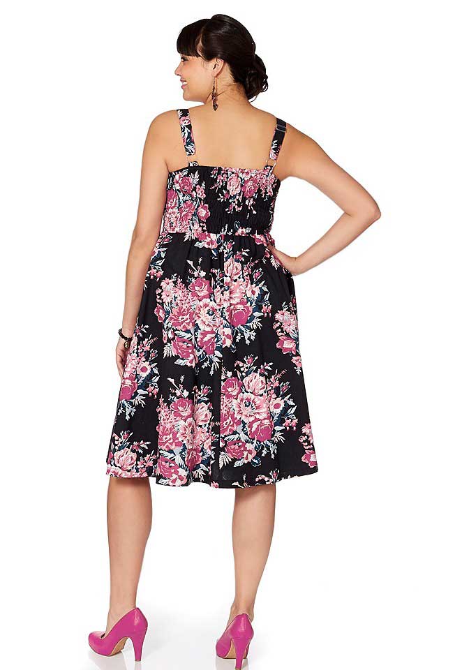Joe Browns Damen Marken-Kleid, schwarz-pink