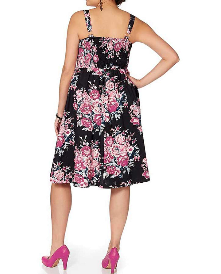 Joe Browns Damen Marken-Kleid, schwarz-pink