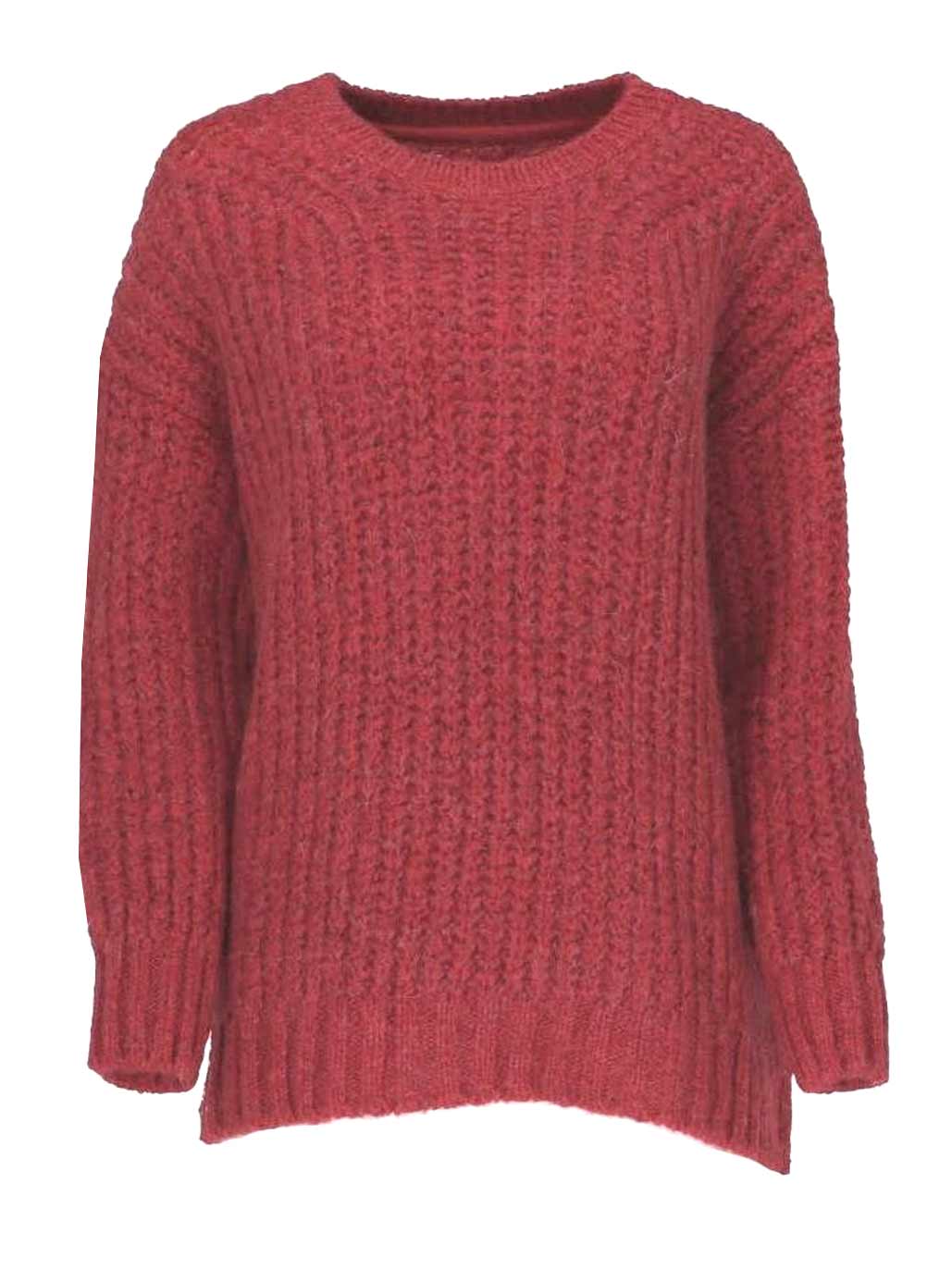 HERRLICHER Damen Marken-Grobstrickpullover NELLINA", tomato"