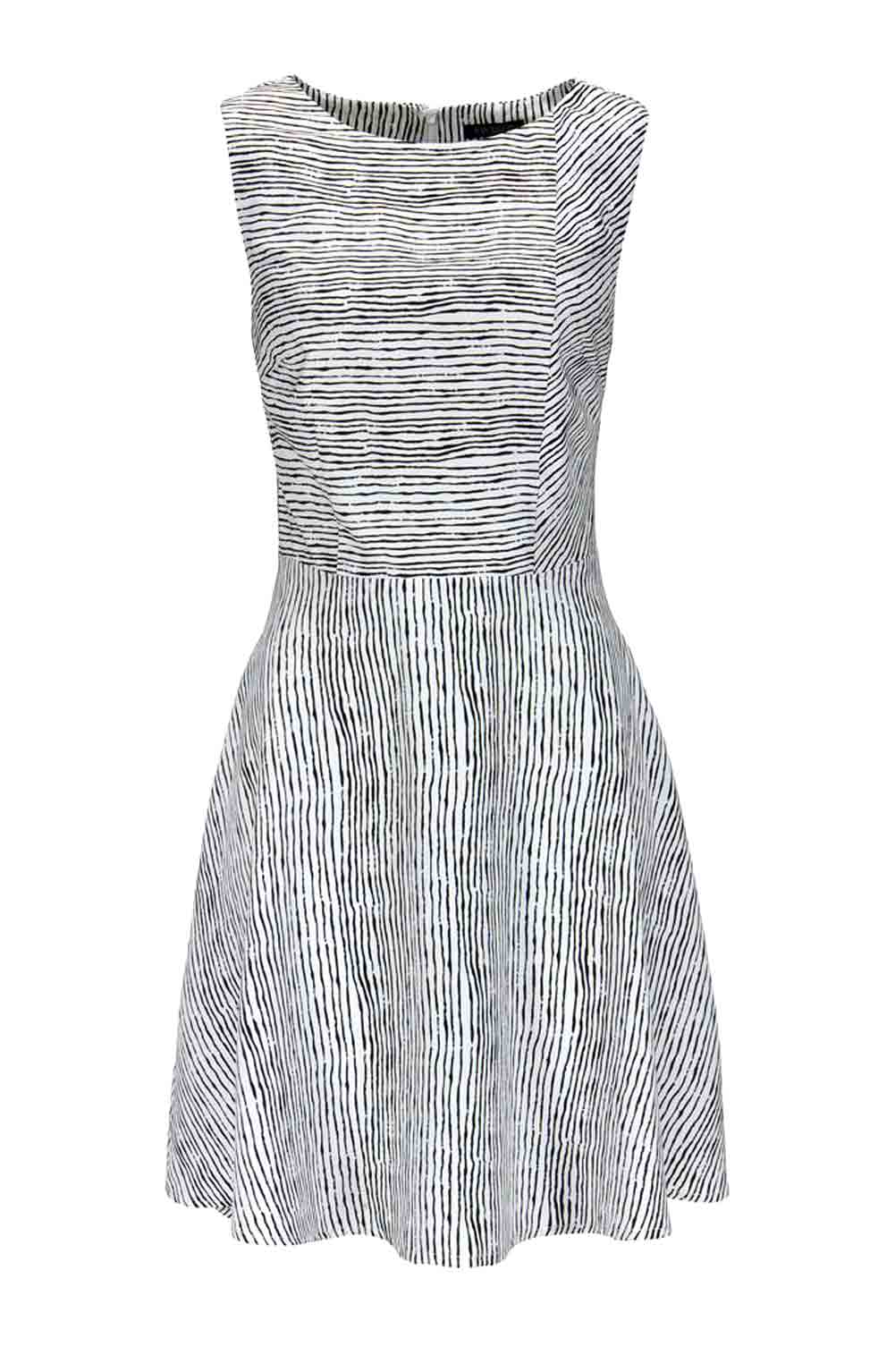 Vivance Collection Damen Kleid, schwarz-weiß