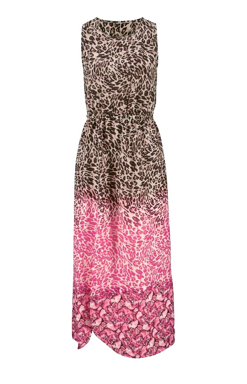 Vivance Collection Damen Kleid, sand-taupe-pink