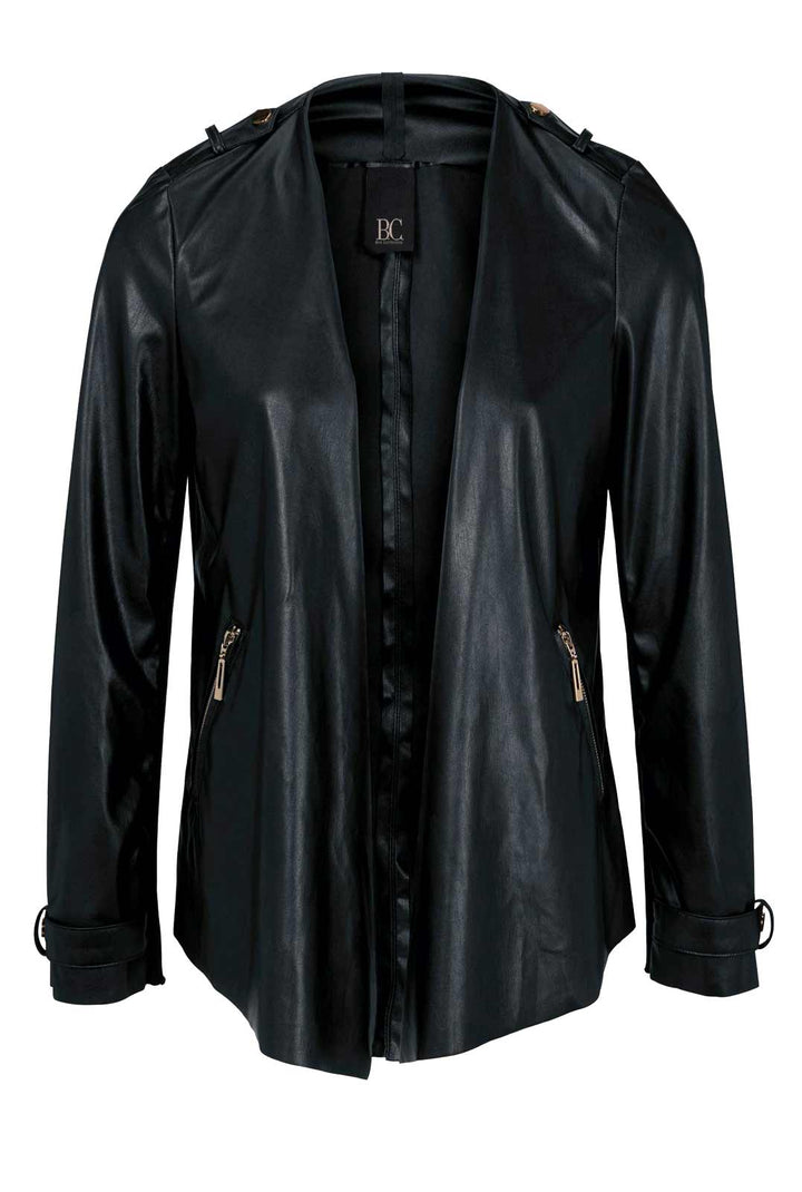 Heine Damen Lederimitatjacke, schwarz