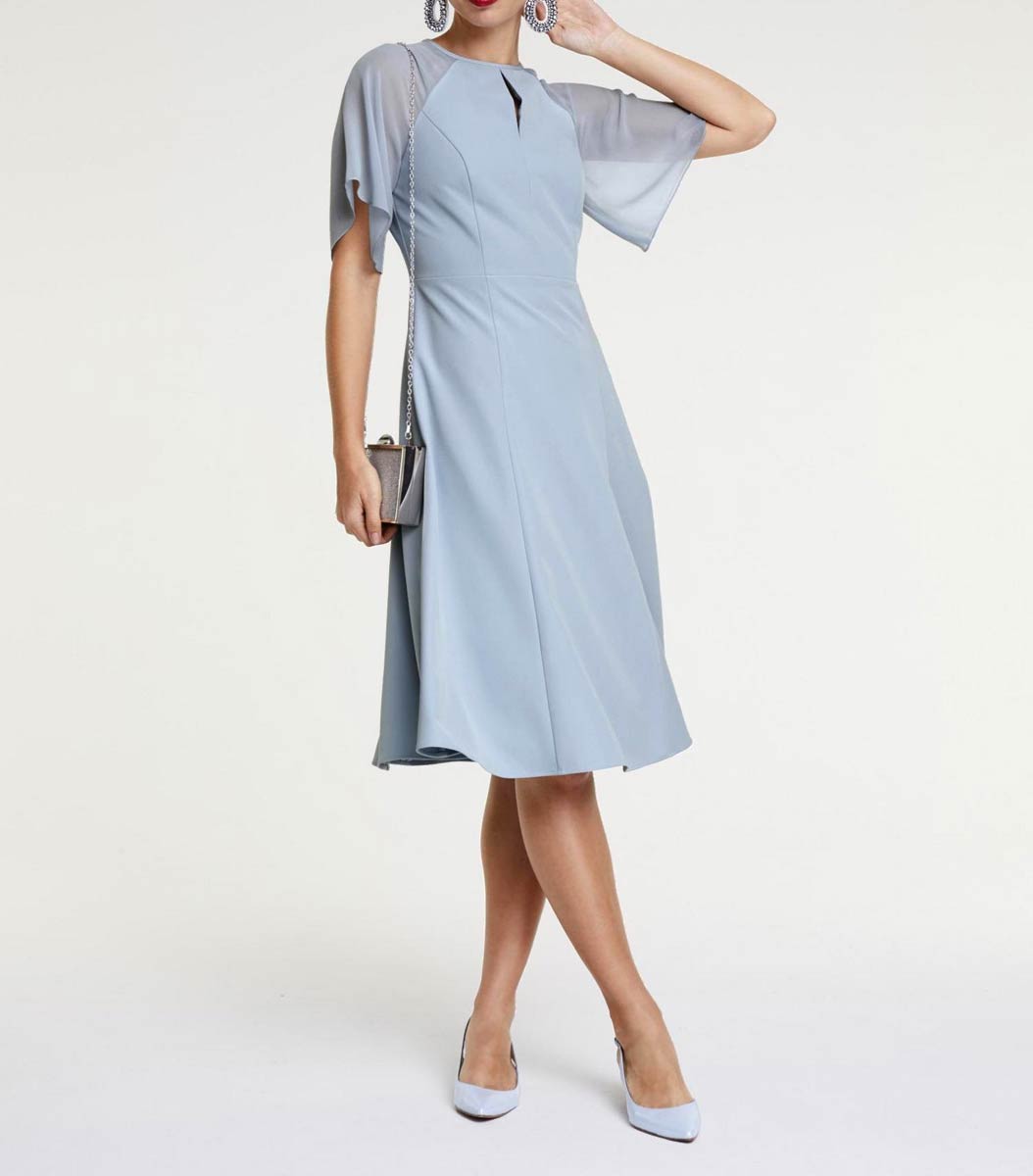 HEINE Damen Kleid, hellblau