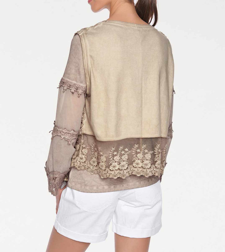 Linea Tesini Damen Designer-Weste, sand