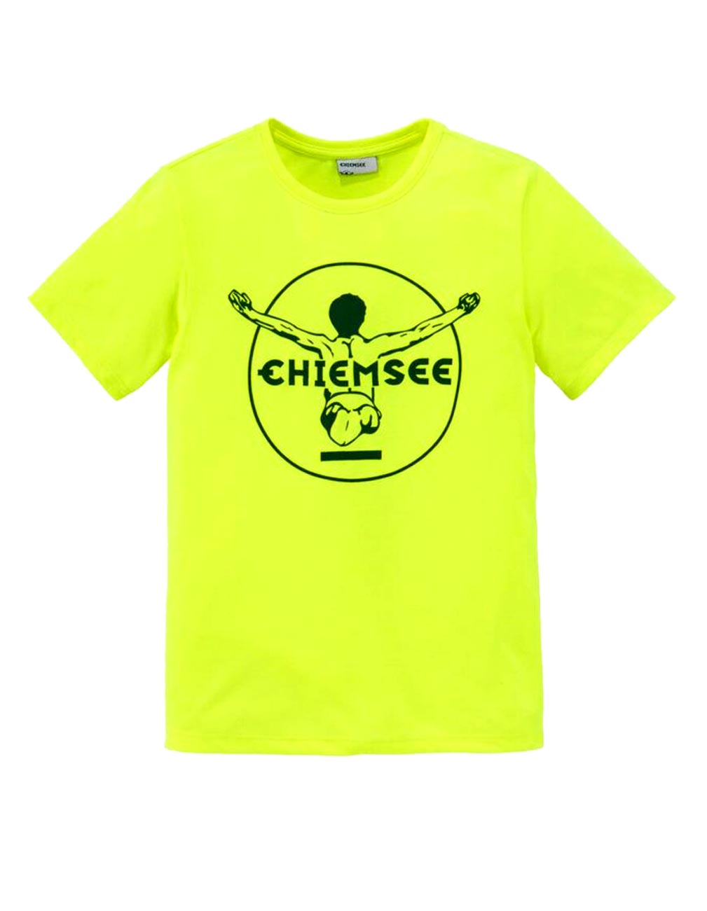 Chiemsee Marken-Kinder-Logoshirt, neongelb