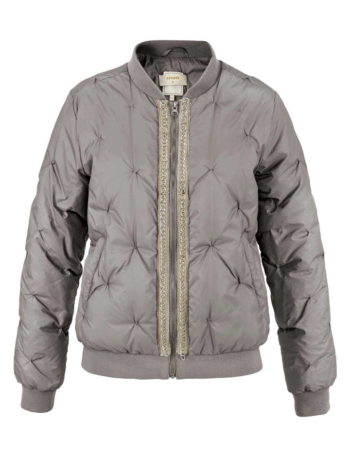 Cream Damen Marken-Sommerdaunen-Bomberjacke, taupe
