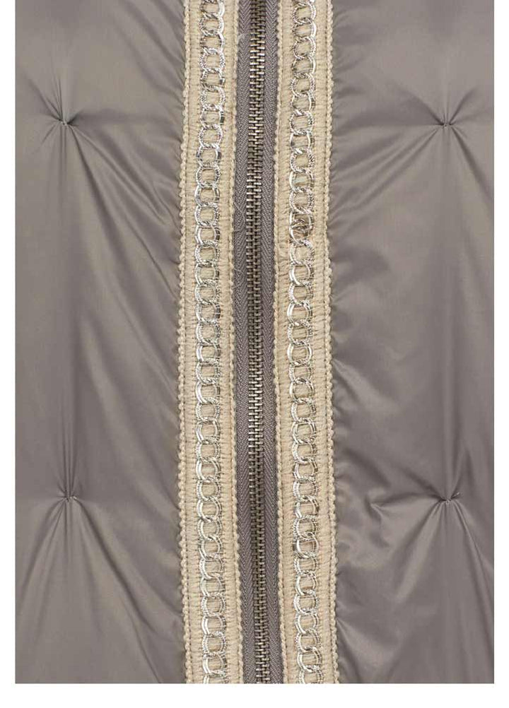 Cream Damen Marken-Sommerdaunen-Bomberjacke, taupe