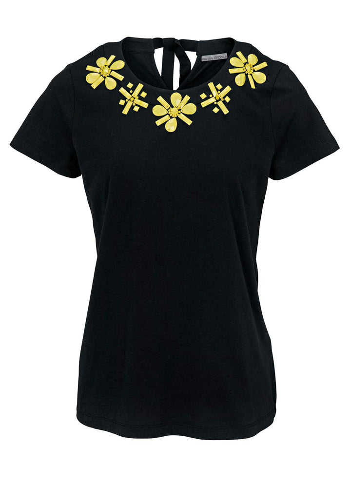 Ashley Brooke Damen Designer-Shirt, schwarz-gelb