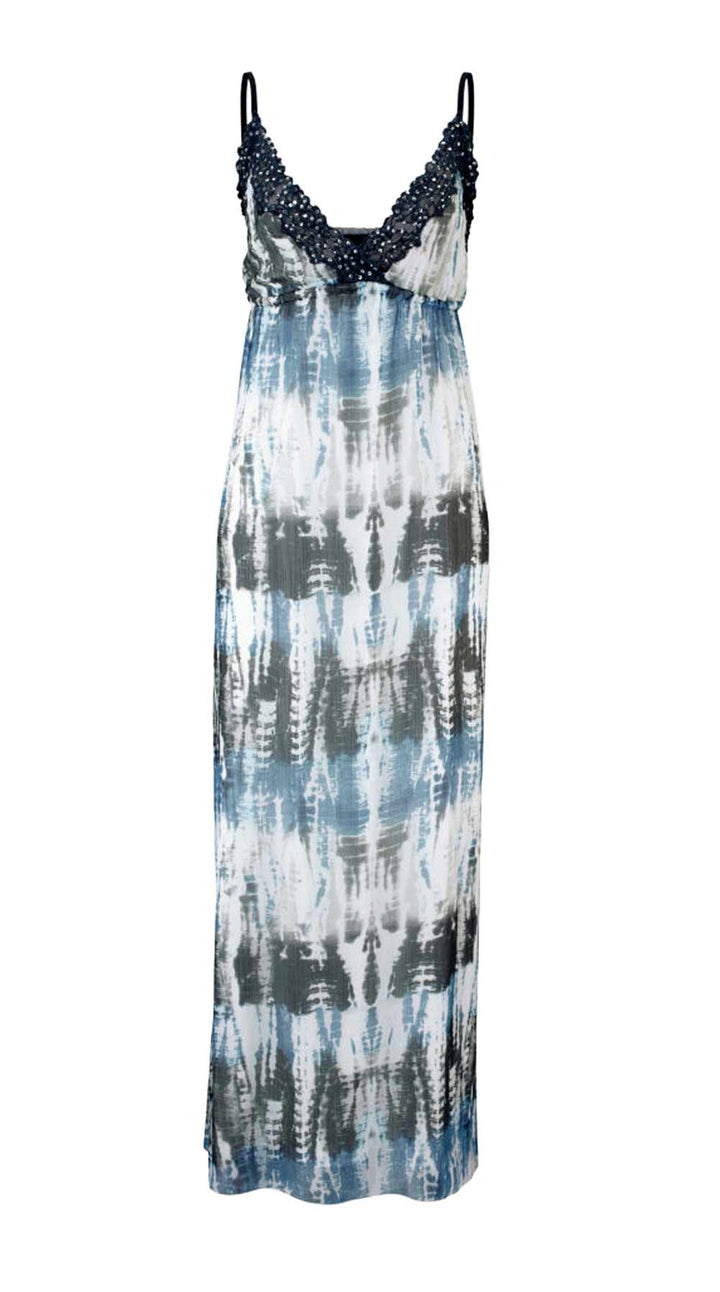 Laura Scott Evening Damen Cocktailkleid mit Pailletten, blau-bunt