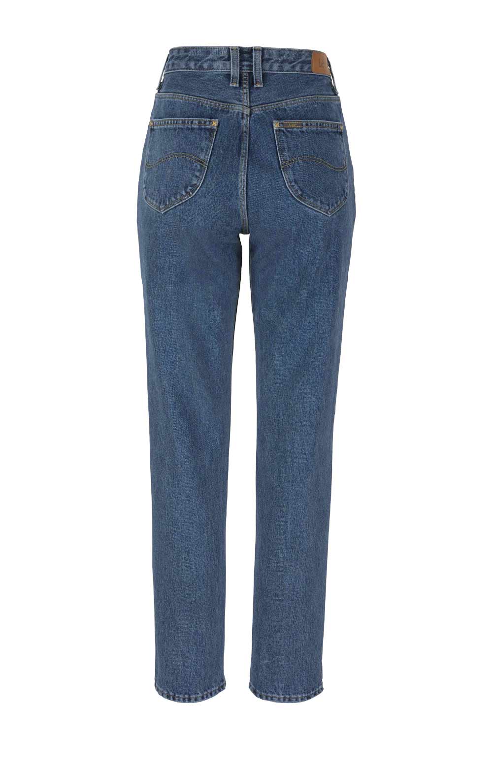 Lee Damen Marken-High-Waist-Jeans, blau