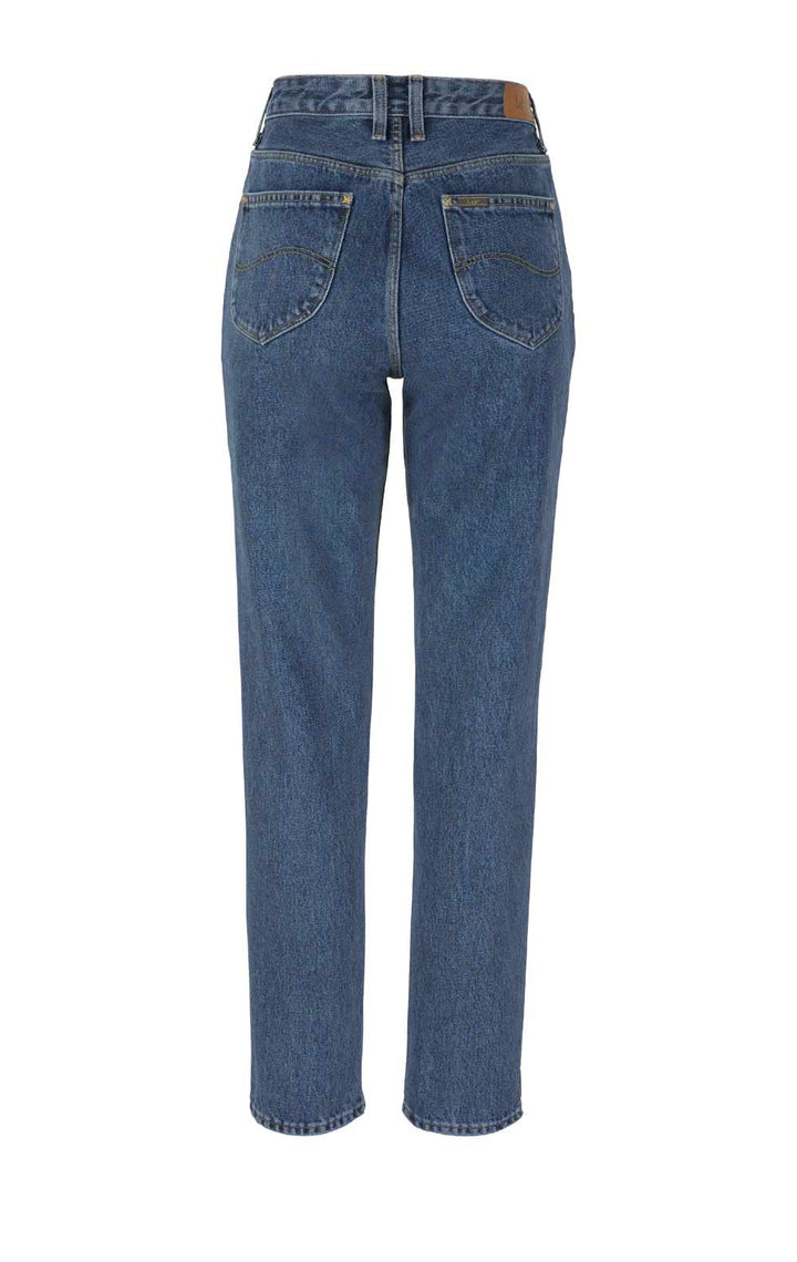 Lee Damen Marken-High-Waist-Jeans, blau