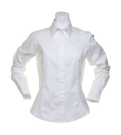 Kustom Kit Ladies Corporate Oxford Damen Langarm Bluse