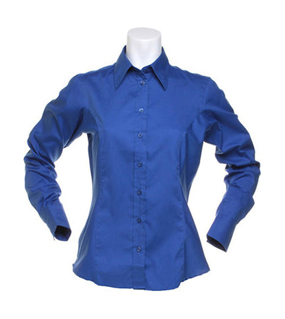 Kustom Kit Ladies Corporate Oxford Damen Langarm Bluse