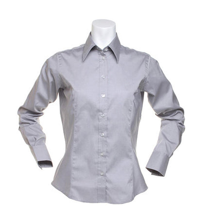 Kustom Kit Ladies Corporate Oxford Damen Langarm Bluse