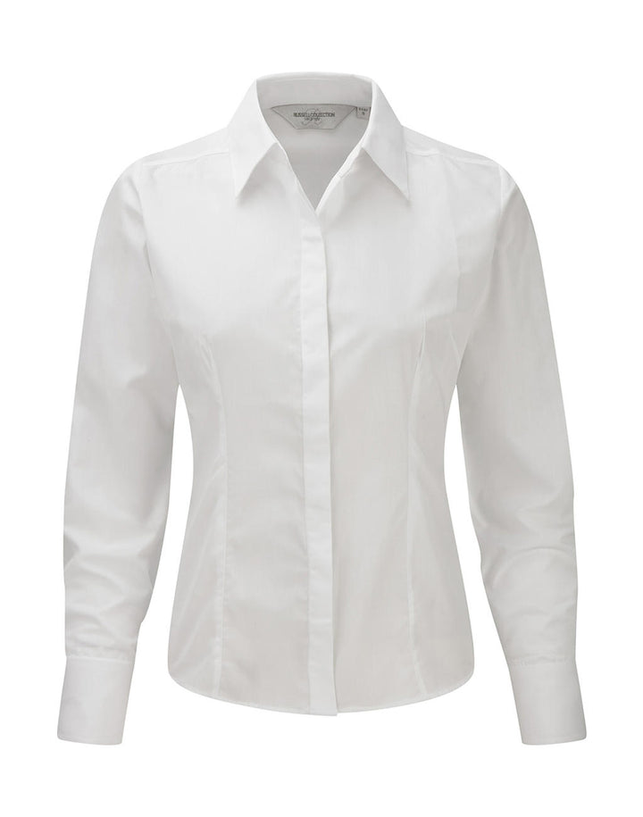Russel Europe Popelin Damen Langarm Bluse LA