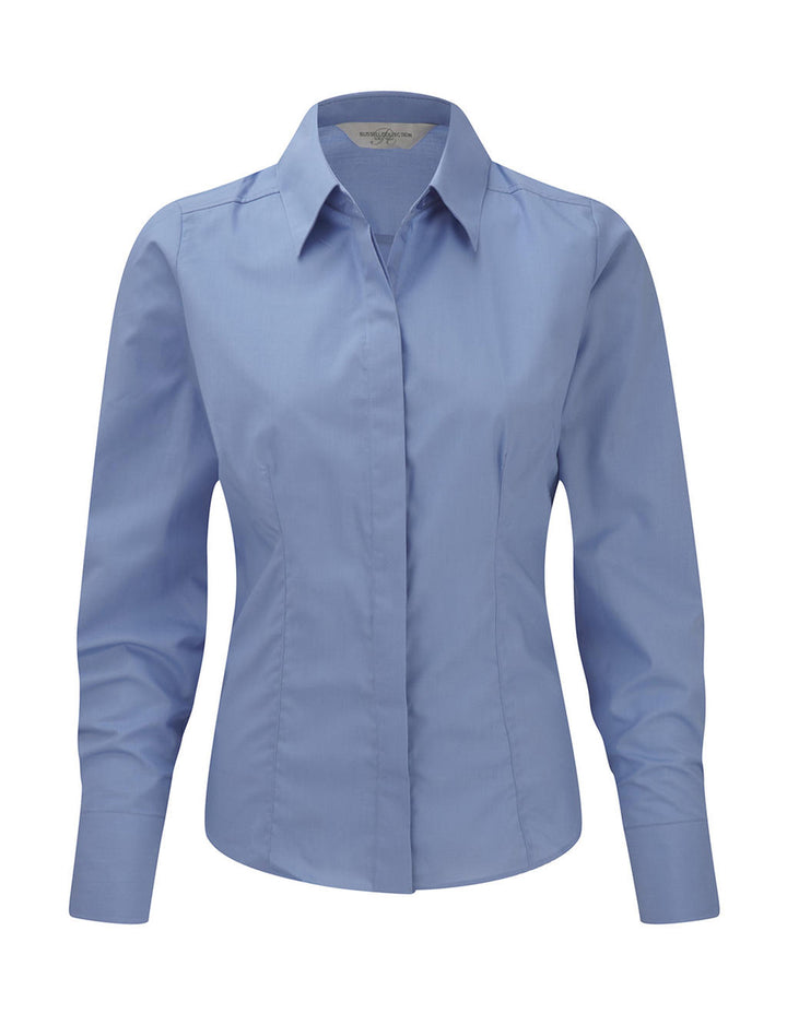 Russel Europe Popelin Damen Langarm Bluse LA