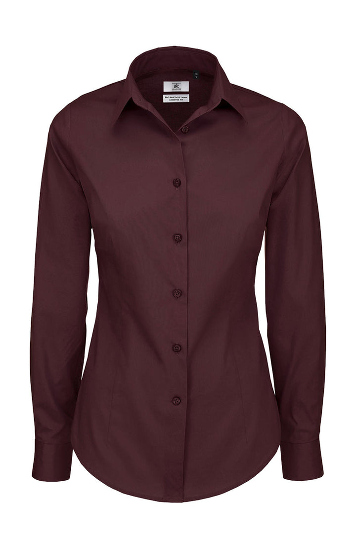 B&C Damen Business Bluse Oberteil T-Shirt Longsleeve Shirt langarm