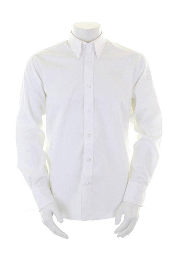 Kustom Kit Tailored Fit Premium Oxford Herren Langarm Hemd