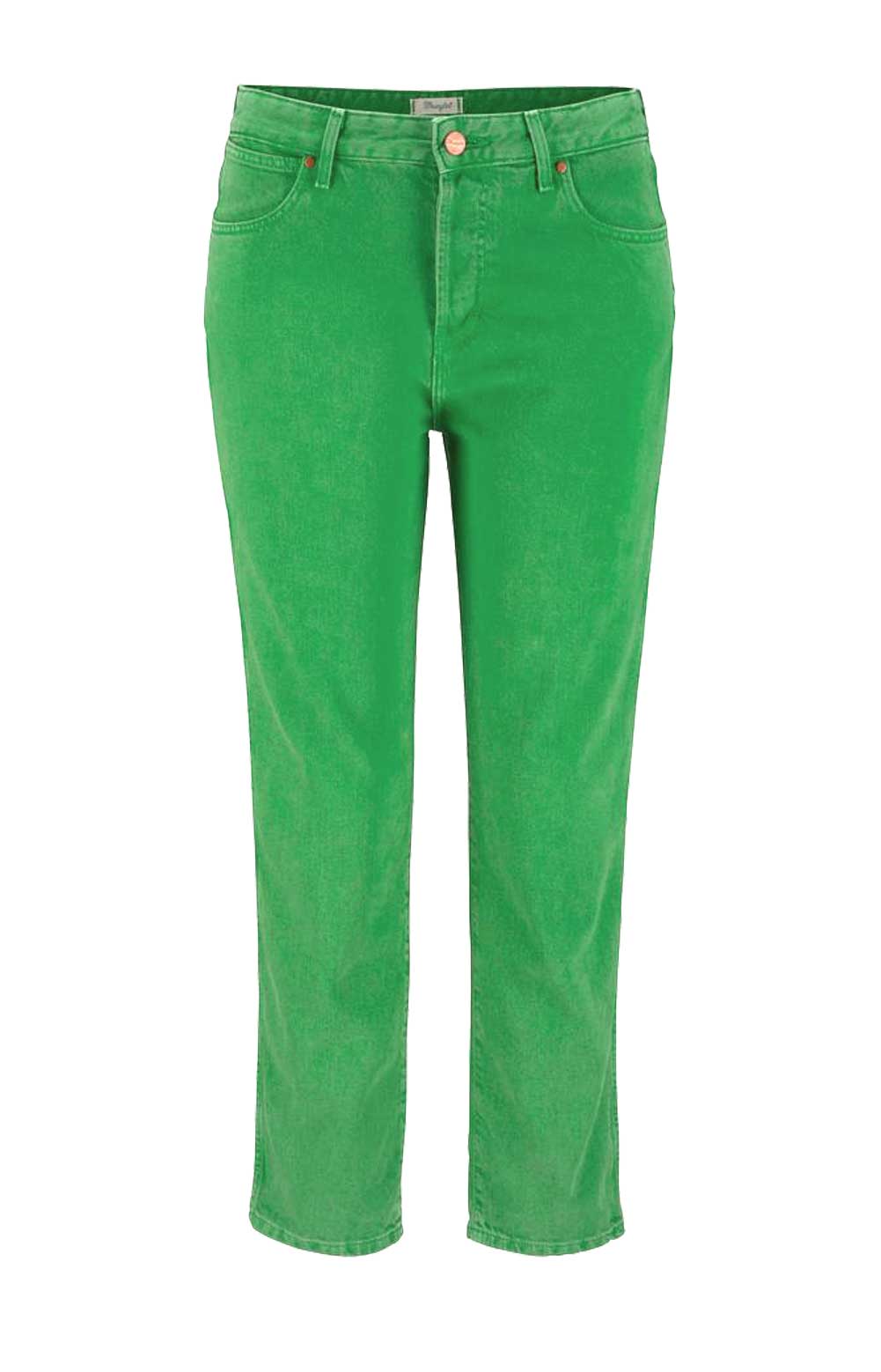 Wrangler Damen Marken-7/8-Jeans, grün