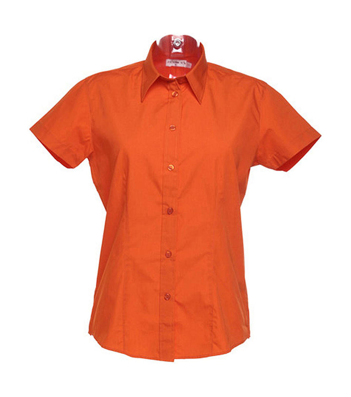 Kustom Kit Workforce Damen Kurzarm Bluse, Shirt