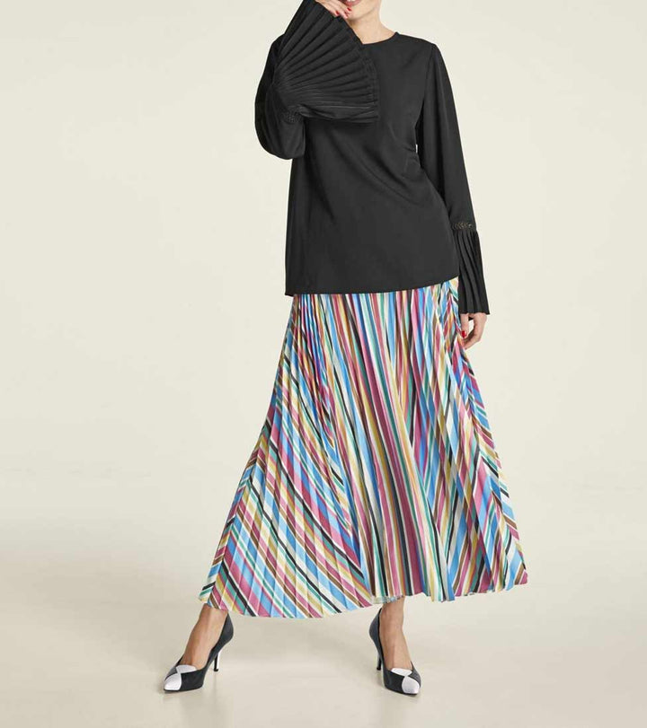 Heine Damen Bluse mit Volants, schwarz