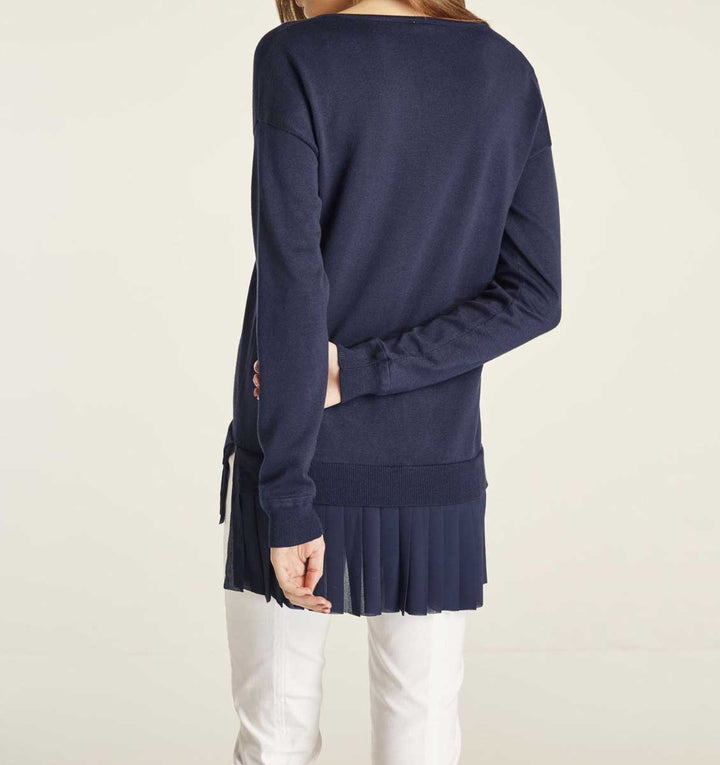 Heine Damen 2-in-1-Pullover, nachtblau