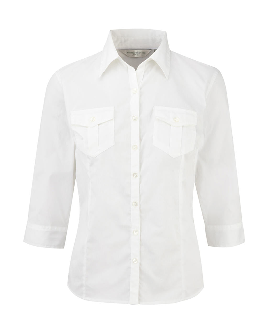 Russel Europe Ladies Roll 3/4 Sleeve Damen Langarm Bluse, Shirt
