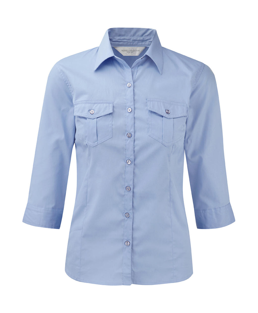 Russel Europe Ladies Roll 3/4 Sleeve Damen Langarm Bluse, Shirt