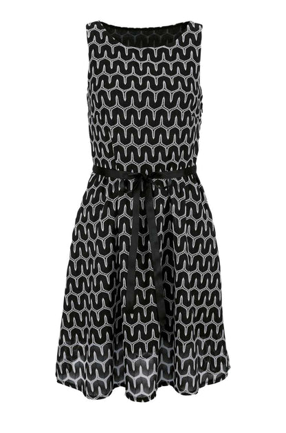 Vivance Collection Damen Spitzen-Prinzesskleid, schwarz-weiß