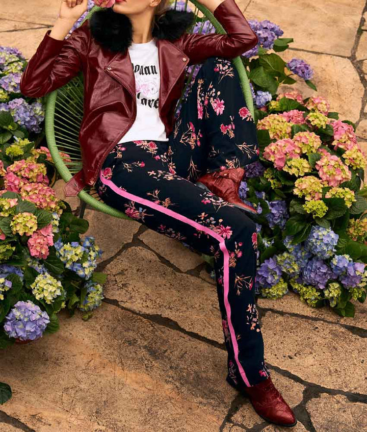 Heine Damen Lammnappalederjacke, 2 Webpelzkragen, bordeaux