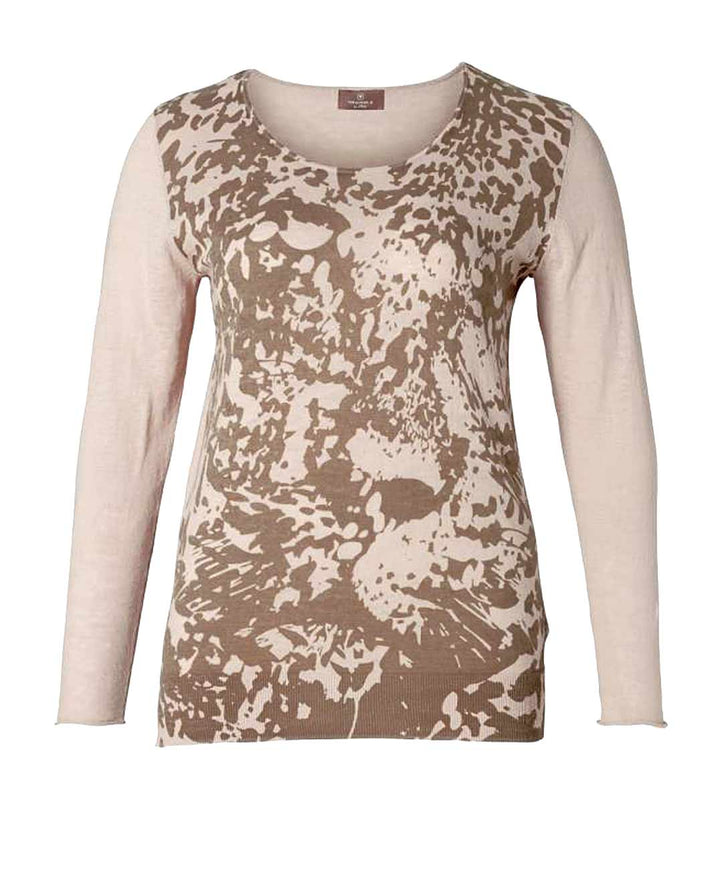 Triangle by s.Oliver Damen Marken-Pullover, sand-oliv