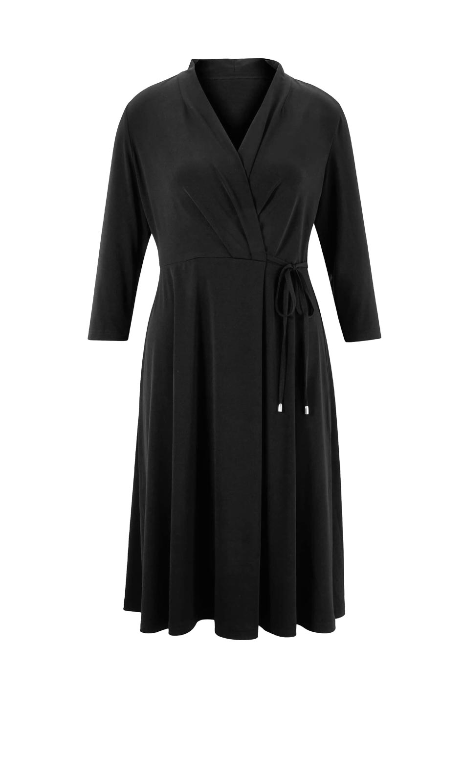 ASHLEY BROOKE Damen Designer-Jerseykleid, schwarz