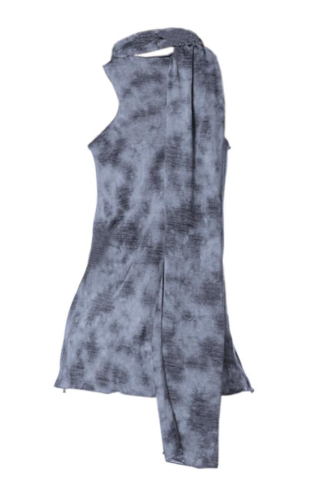 Laura Scott Damen Top + Schal, rauchblau
