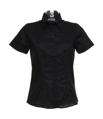 Kustom Kit Workwear Oxford Damen Kurzarm Bluse